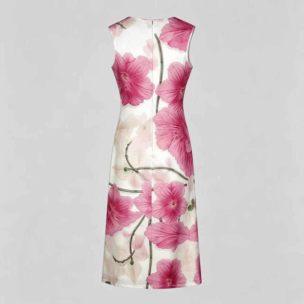 Misty flora cheongsam dress