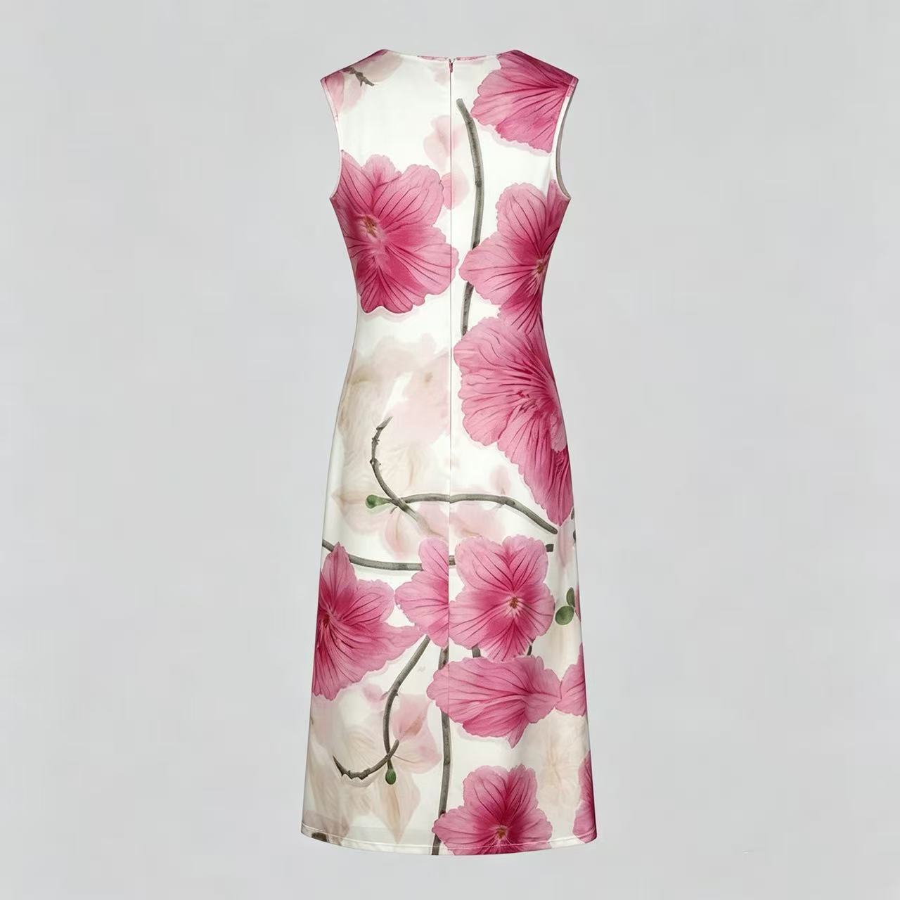 Misty flora cheongsam dress