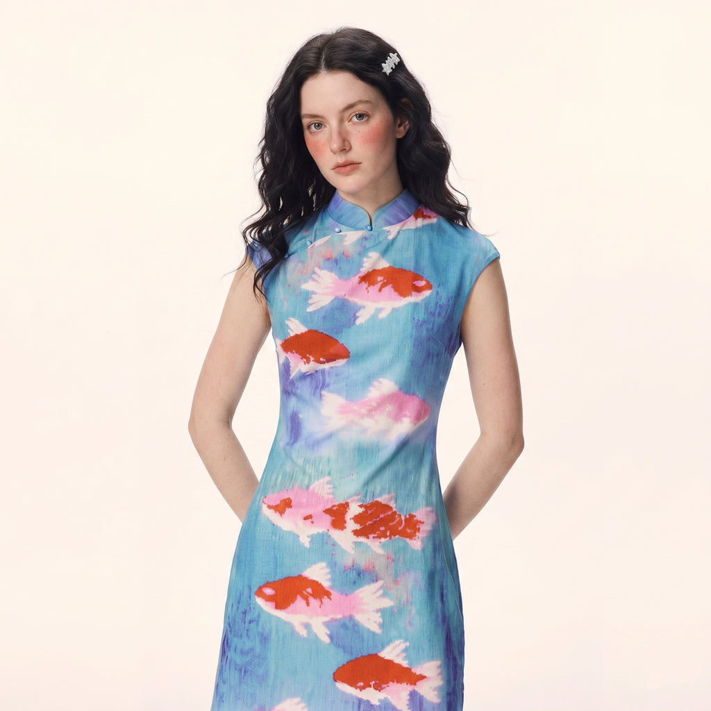 The koi ripple Cheongsam