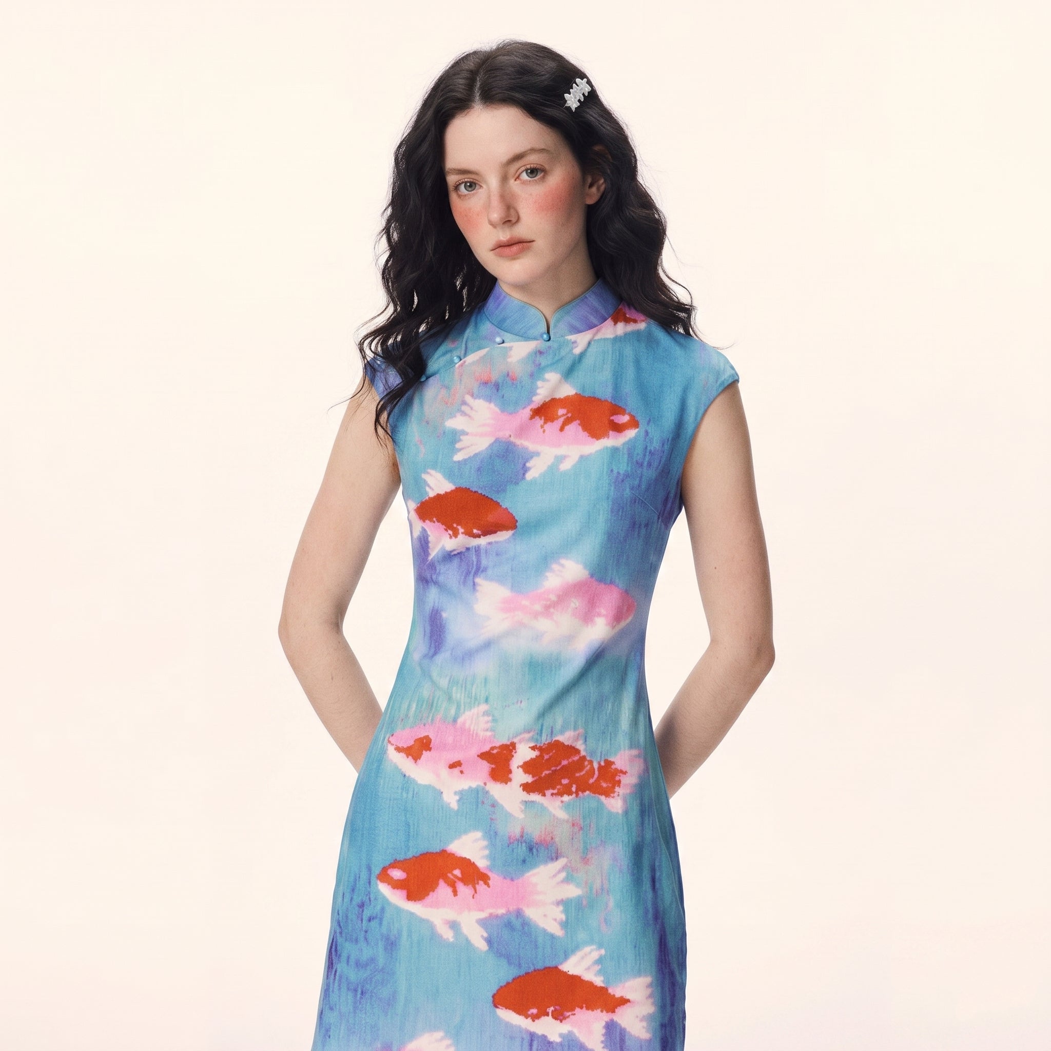The koi ripple Cheongsam