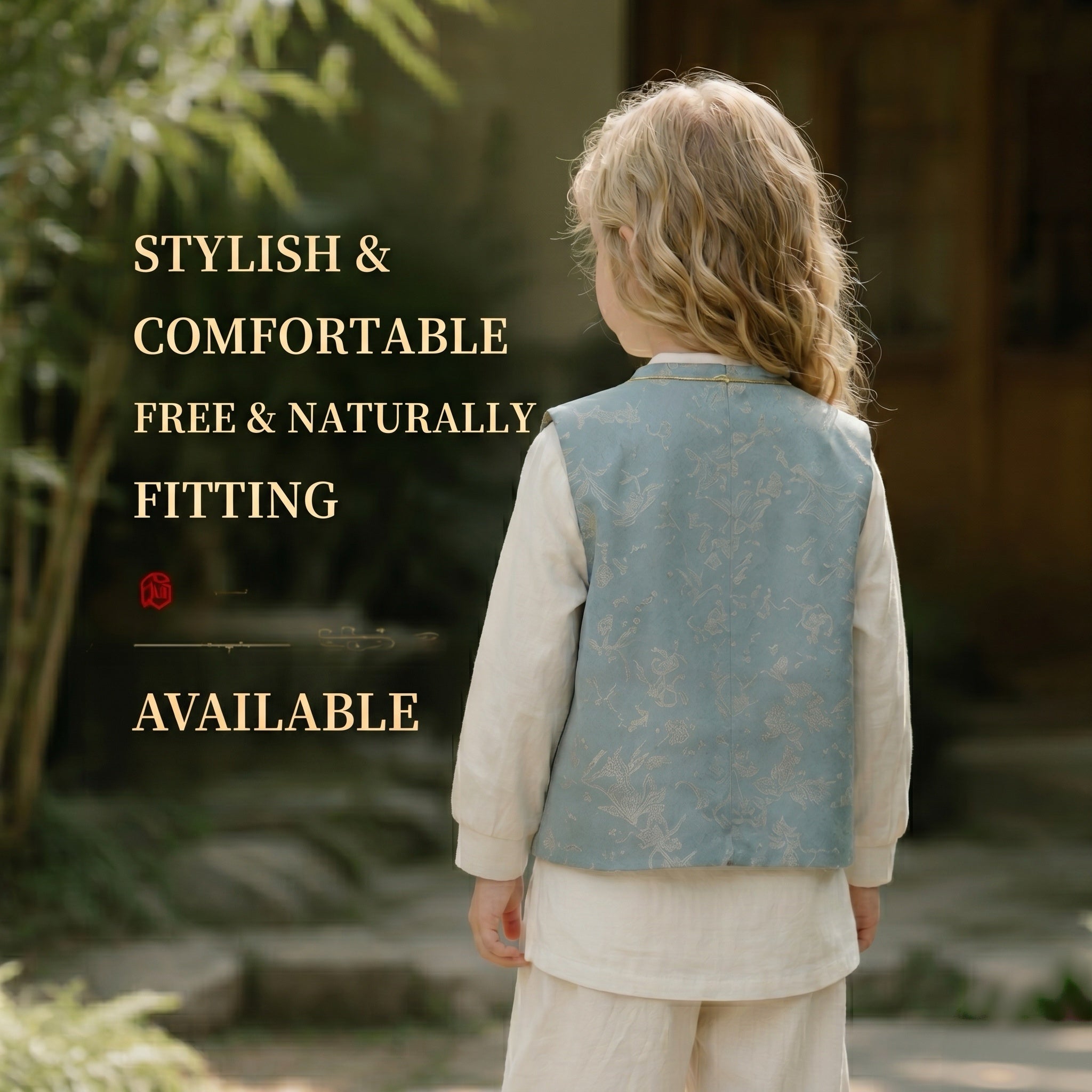 Bamboo Bird Sleeveless Vest Unisex Traditional Button Vest Top