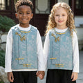 Bamboo Bird Sleeveless Vest Unisex Traditional Button Vest Top