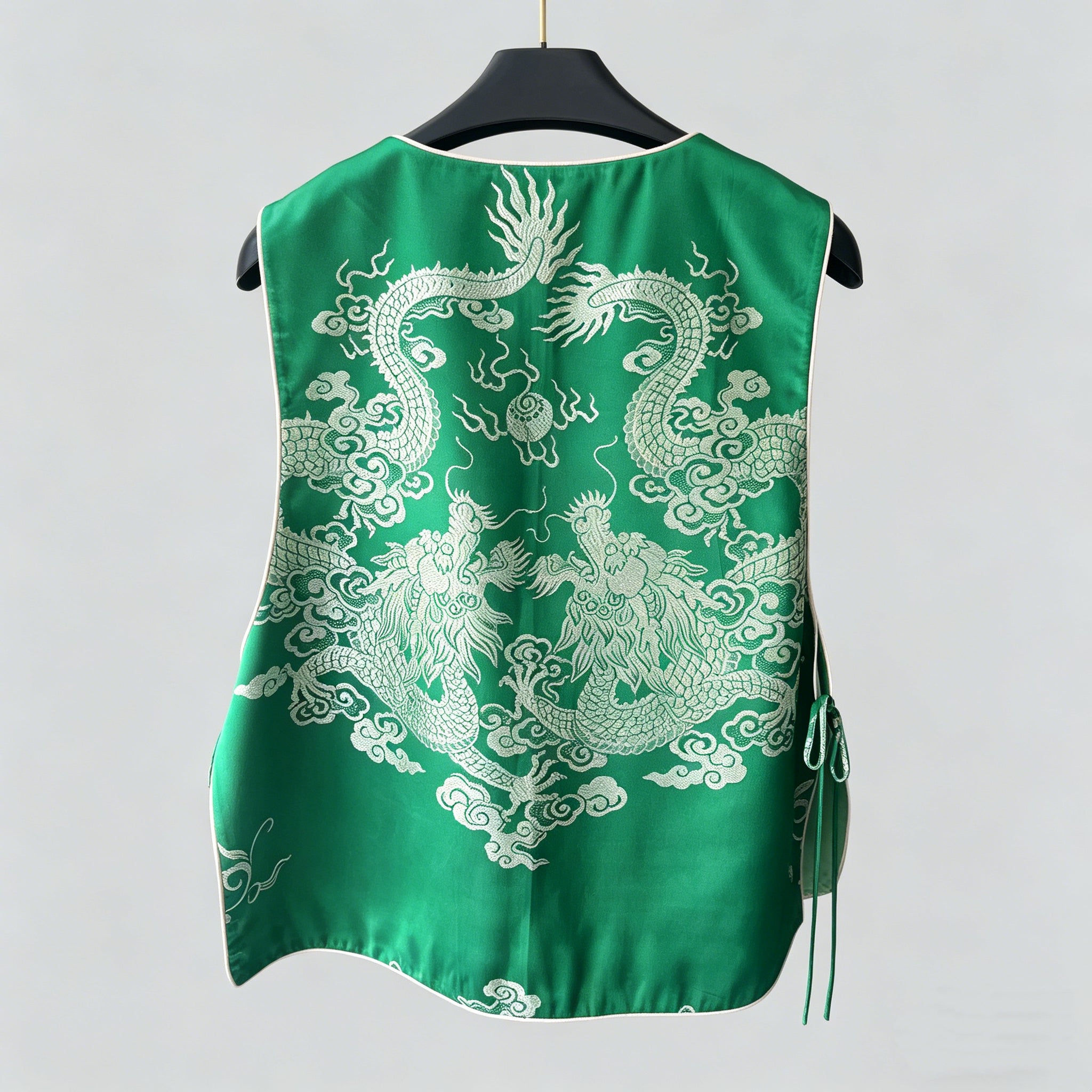 Vibrant Green Oriental  Vest Top