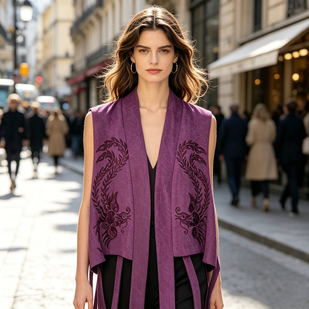 Elegant Purple Vest Top