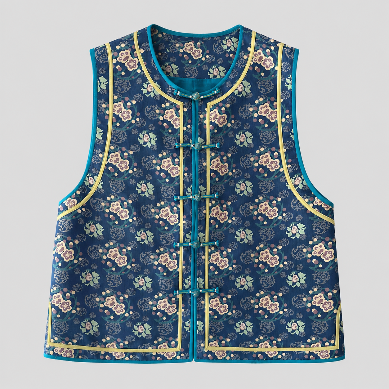 Indigo Floral Frog Vest Top