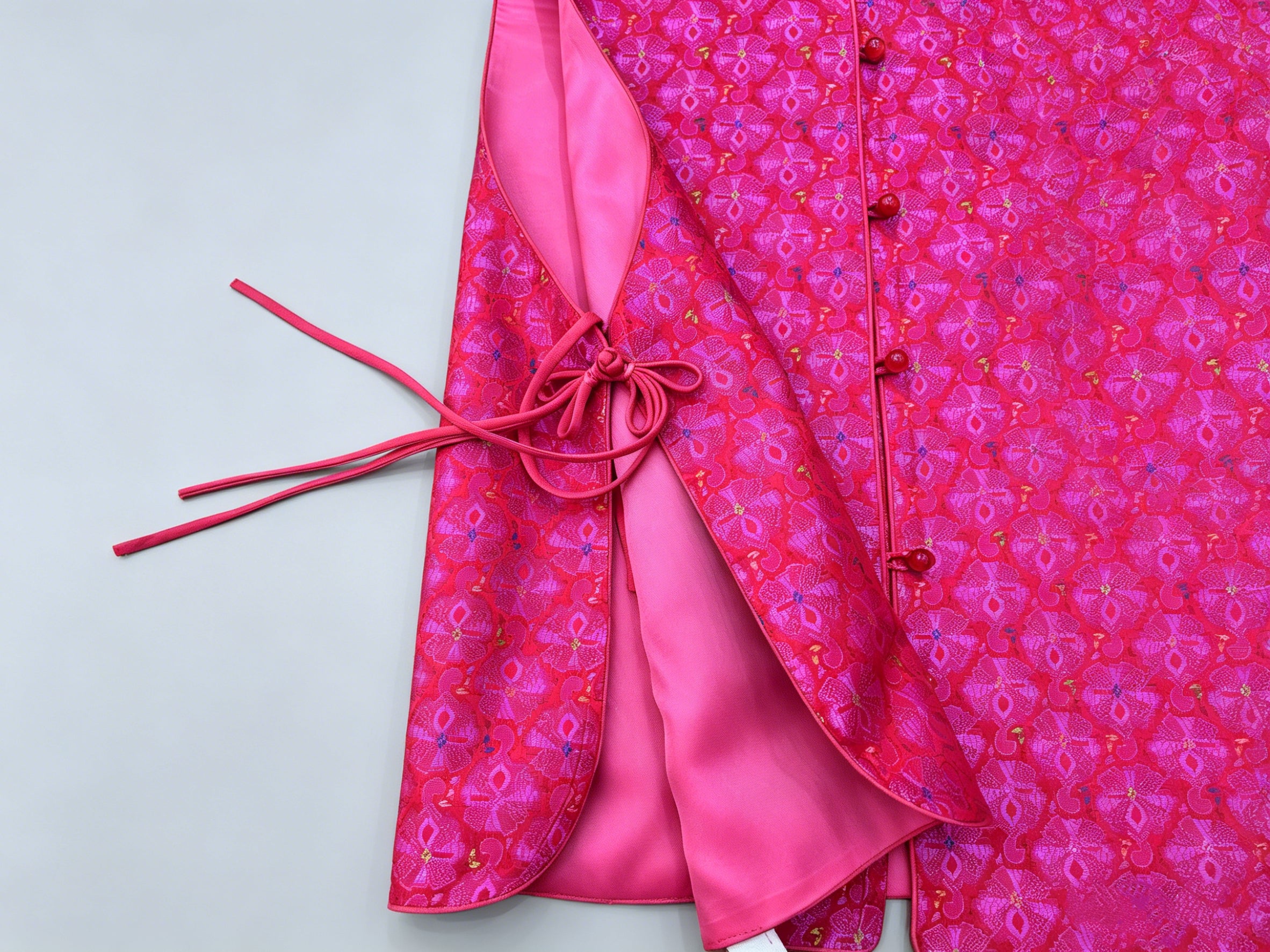 Pinky pink Brocade Vest Top