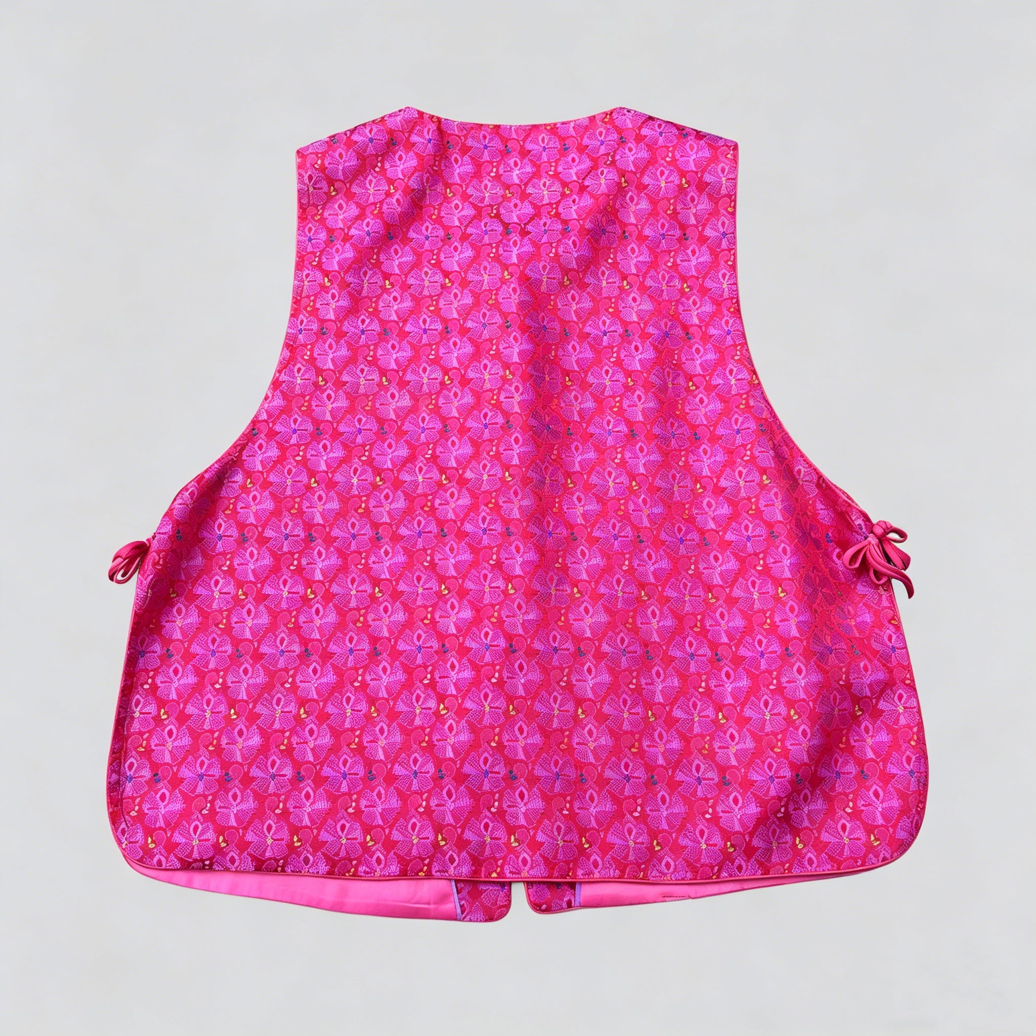 Pinky pink Brocade Vest Top