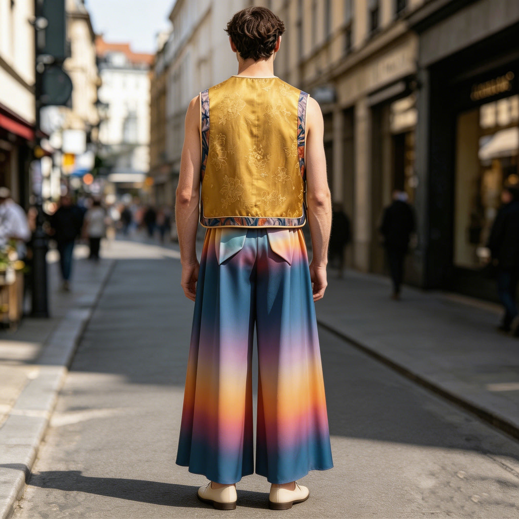 Golden Mustard Oriental Vest Top