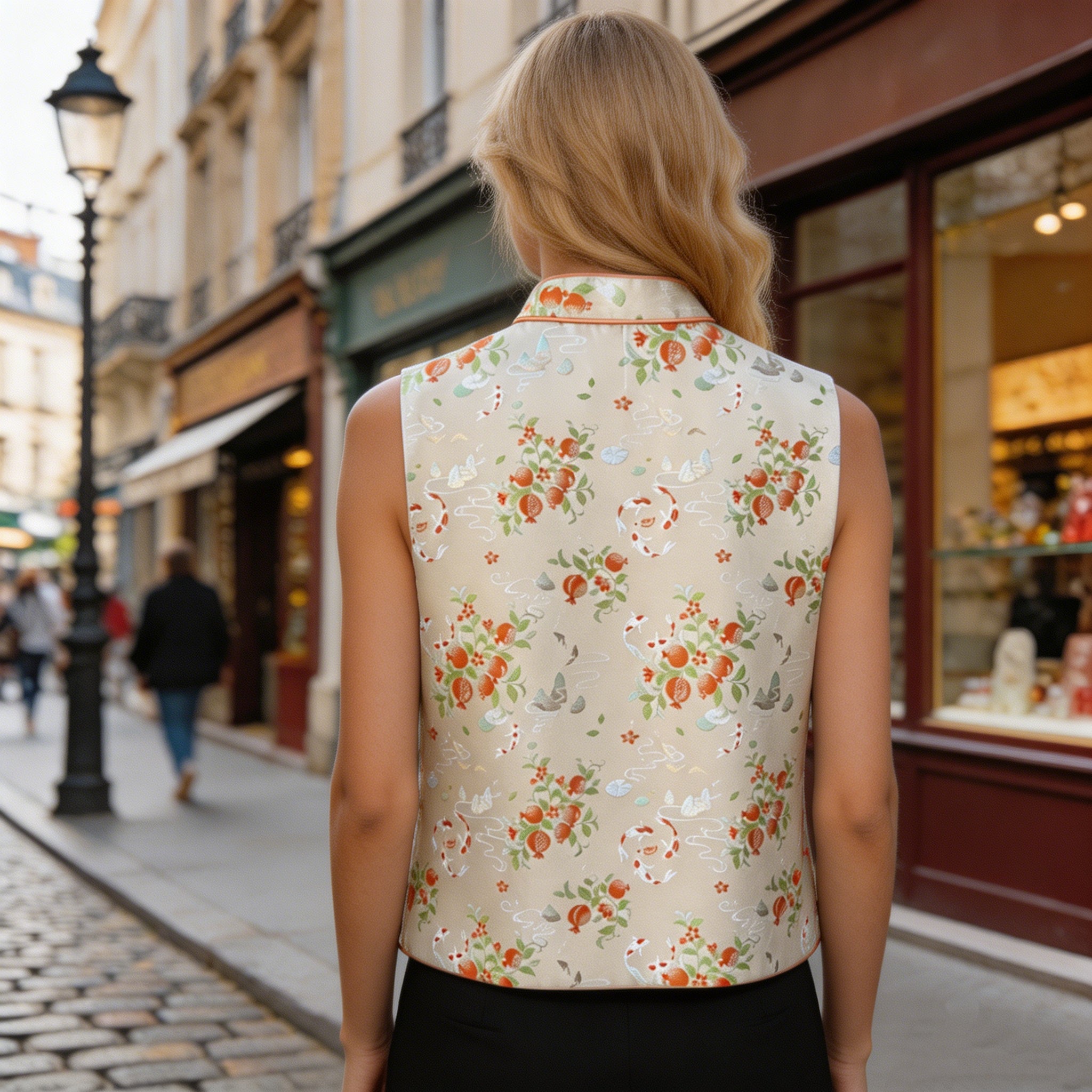Beige Sleeveless Vest Top