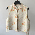 Beige Sleeveless Vest Top